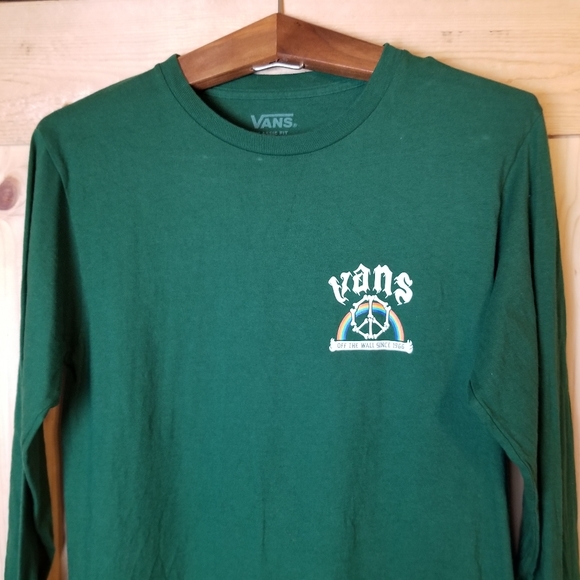 Vans Opposites Unite Rainbow Skull Butterflies Graphics Long Sleeve T-Shirt - Picture 3 of 9